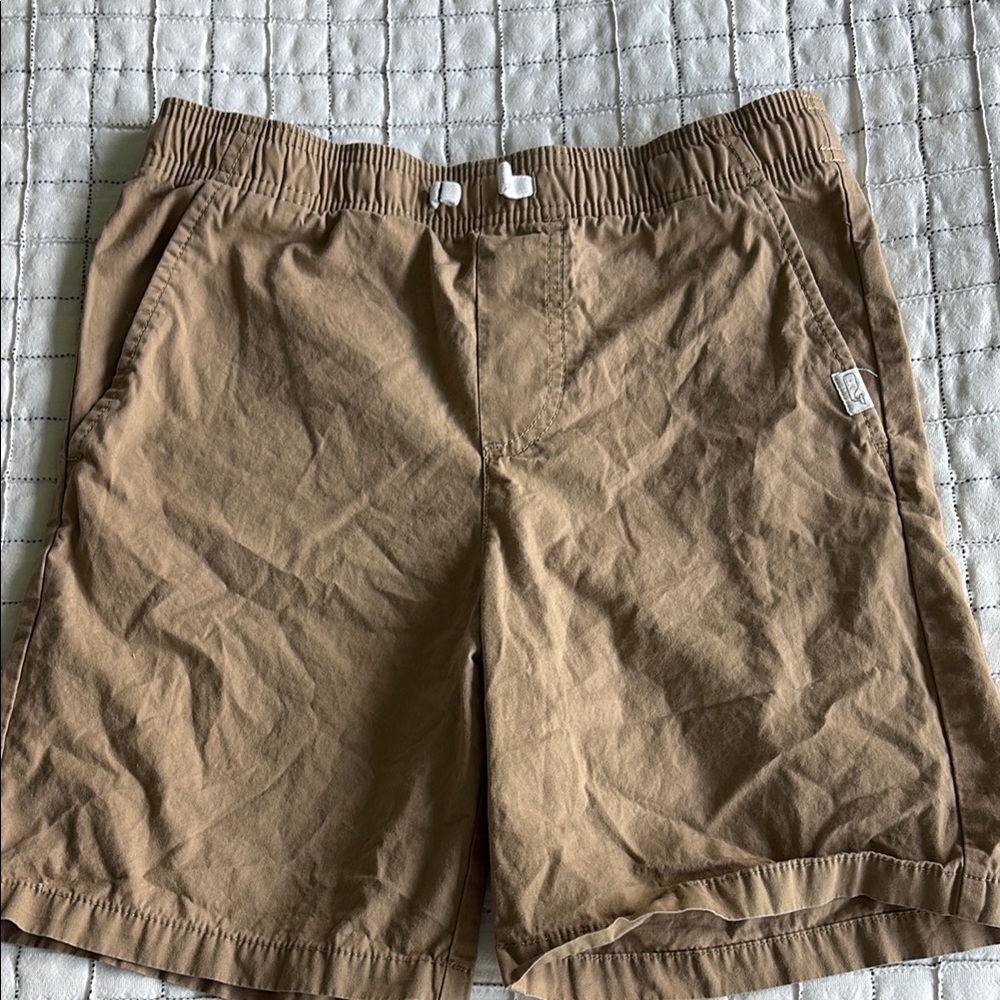 Vineyard Vines Tan Cotton Shorts Boys Sz M 12-14